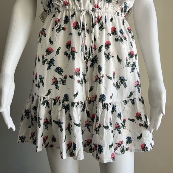 NWT Olivaceous Floral Ruffle Cinched Sleeveless Dress - S - Picture 5 of 8